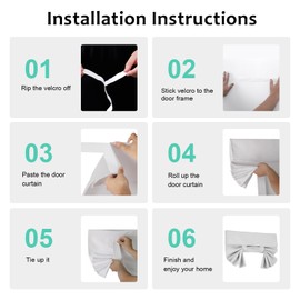 Small French Door Curtains for Door Window, Room Darkening Solid Color Door Window Covering for Glass Door, Front Door Sidelight Curtain Tie up Shade 30W x 40L Inch Greyish White White 1 Panel