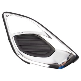 TRQ Front Right Fog Light Hole Cover Chrome & Black Passenger Side Compatible with 2013-2015 Toyota Avalon TO1039165