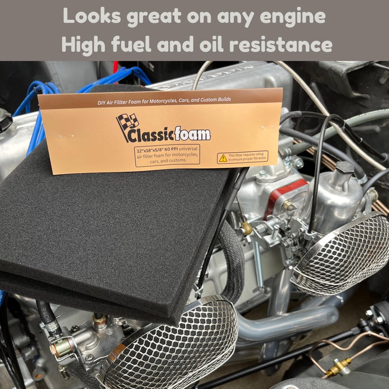 Classicfoam Air Filter Foam Sheet Material - 12"x18"x5/8" - 60