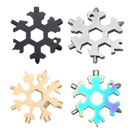 4 Pieces Snowflake Shaped Wrenches, Multifunctional Wrenches, Portable Tools, Stainless Steel Tools, Creative Tools