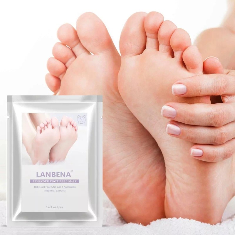 Lanbena Pack Mascarilla Exfoliante Pies Lanbena Elimina Piel Muerta
