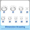 Glarks 160pcs M3/4/5/6/8/10/12/14/16 Double Side Lock Washer, 304 Stainless Steel