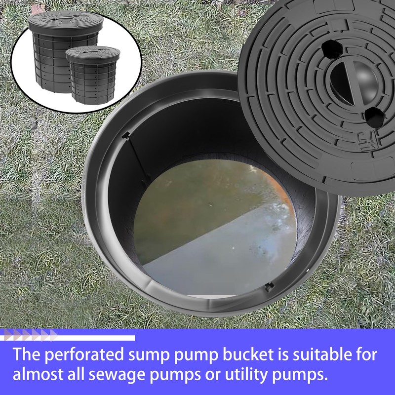 13 x 11.4 x 15 Inch Medium Size Perforated Sump