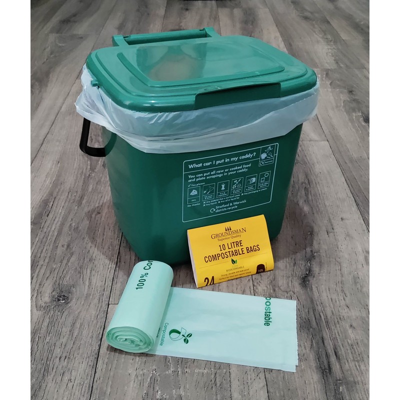 4 x Pack Of 24 10L Compostable Food Waste Caddy