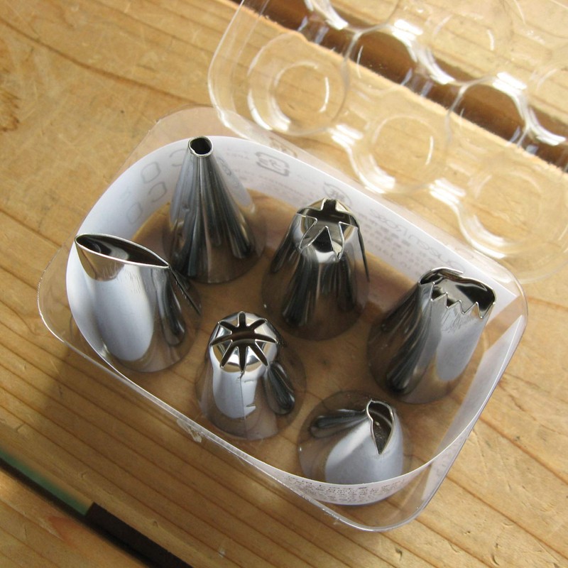 Shimotori Seisakusho 301 Decorative Piping Tips Set, 6 Pieces, Made