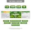 Lecithin, 1200 mg, 240 capsules, high dose, without artificial additives,