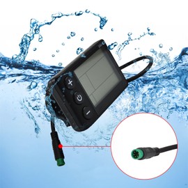 Electric Bicycle S866 LCD Display, Electric E Bike Display Meter 5 Pin and Waterproof Plug, Bicycle Computer Meter 24 V 36 V 48 V Speedometer Odometer Control Panel for Scooters/Mountain Bikes