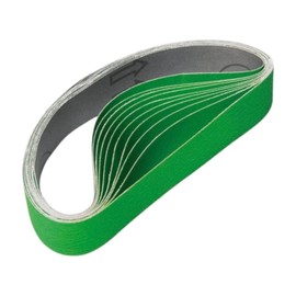 Fein Grinding Belt for Sanding Curved Tube - Flexible, 80 Grit, 1-1/8 Inch X 21 Inch, 10-Pack - 63714136010