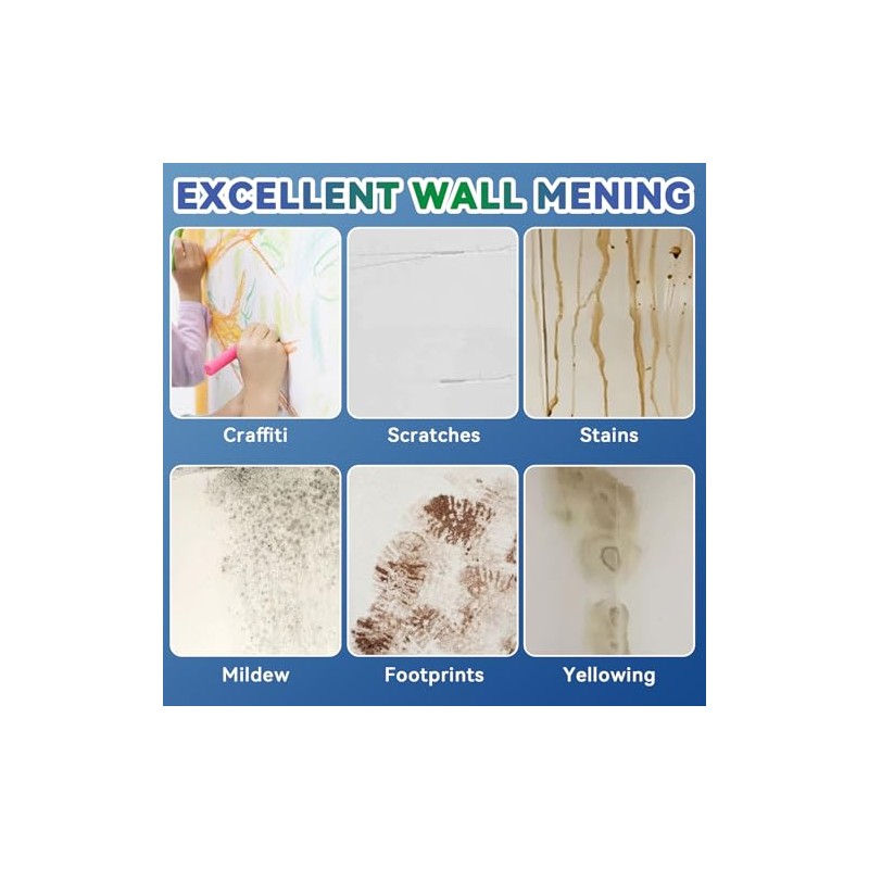 White Paint for Wall, Fast-Drying Paint Roller Brush, Water-Based Wall