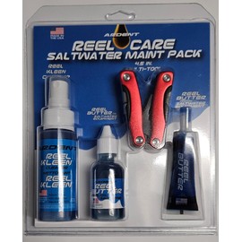 Ardent Saltwater Reel Care Maintenance Pack/Long-Lasting Protection and Clean/Includes Multi-Tool, Reel Butter Grease, Reel Kleen Cleaner, and Reel Butter Oil