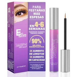Suerm para Pestañas Crecimiento, Seruo Pestañas sin Hormonas y Más Fuertes, Eyelash Serum Crecimiento Potenciador para Pestañas Más Largas, Gruesas y Abundantes 5ml