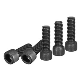 DTGN 3/8-16x1-1/4" (DxH) Hex Socket Screw - Pack of 10 - Good for Furniture Fixings - Full Thread 12.9 Carbon Steel Round Head Hex Screws - Black