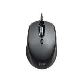 Port Connect Silent, optische USB-A/USB-C Maus, 3600 DPI, schwarz