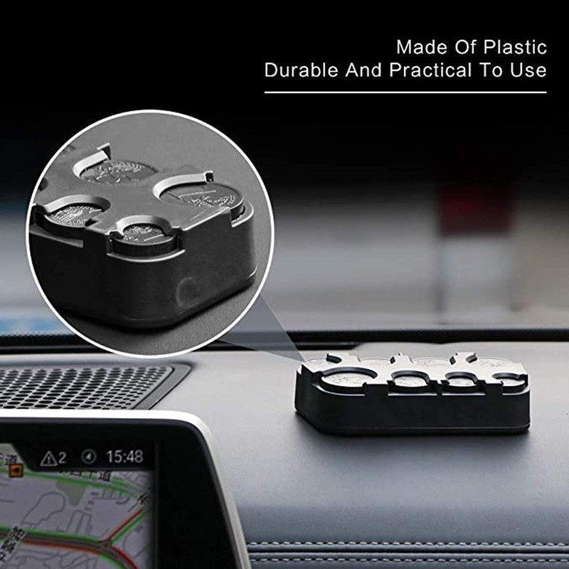Coin Organiser Plastic Coin Holder Rectangle Euro Coin Dispenser Storage