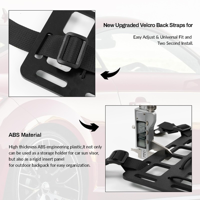 XUKEY 2 Pcs Car Headrest Organizer,Rigid Molle Panel Molle Seat