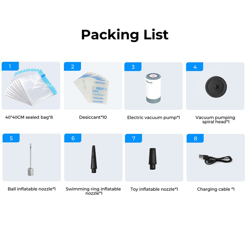 Creality 3D Printer Filament Electric Pump and Compression Storage Bag