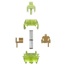 Gateron Luciola Keyboard Switches Linear Luminous Green RGB LED 5 Pins 55gf Pre-lubed for MX Mechanical Keyboard (72PCS)