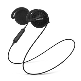 Koss KSC35 Wireless Bluetooth Ear Clip Headphones, USB-C, in-Line Microphone with Remote, 18+ Hour Battery Life, Black