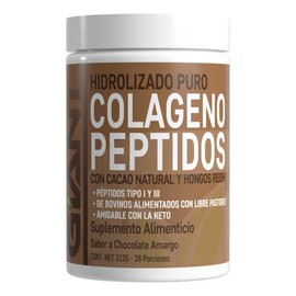 Giant Sports International  Colágeno Hidrolizado con Cacao Natural y Hongos Reishi  No Contiene Aditivos, Ni Ingredientes Artificiales  Hecho en EUA  