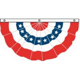 Eder Flag Pleated U.S. Fan 3X6 Foot SolarMax Nylon with Stars Sewn