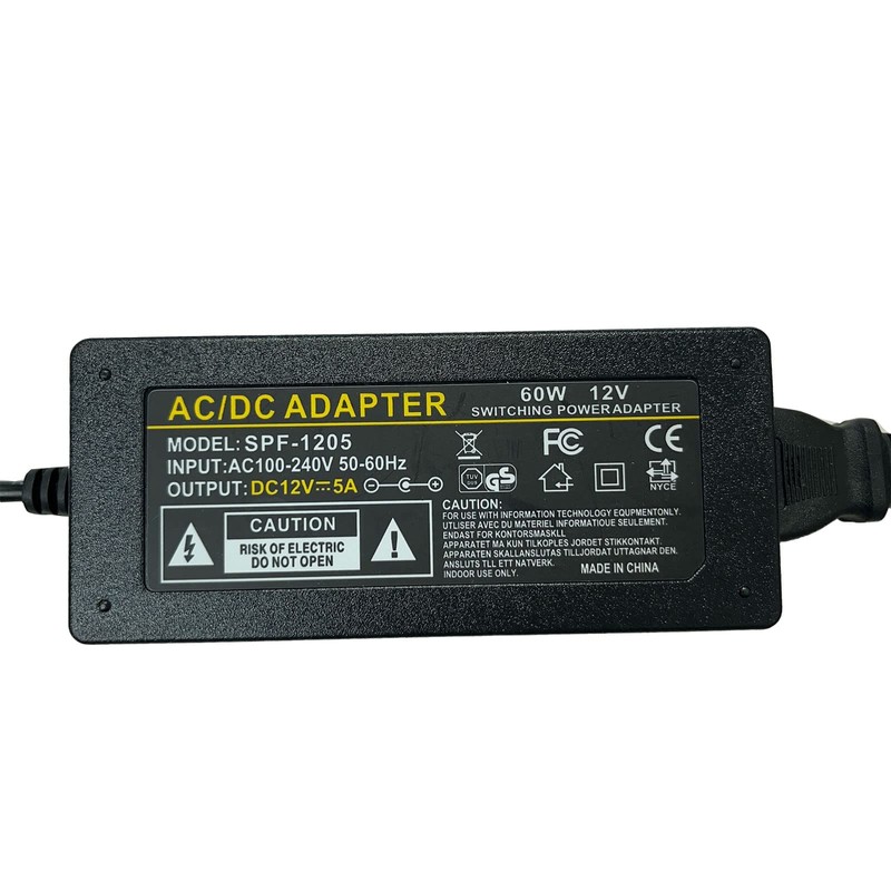 Neon Power Supply DC Power Adapter, 12V 5A 60W with