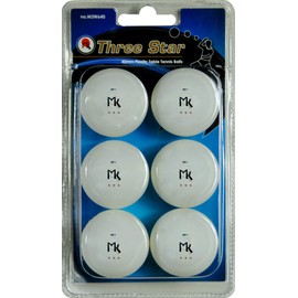 Martin Kilpatrick 3 Star Table Tennis Balls - 6 Pack - 40mm Ping Pong Balls - White - Poly Ping Pong Balls - Excellent Quality - Great For Schools, Homes, And Training