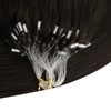 Sunny Micro Human Hair Extensions Darkest Brown Micro Ring Extensions