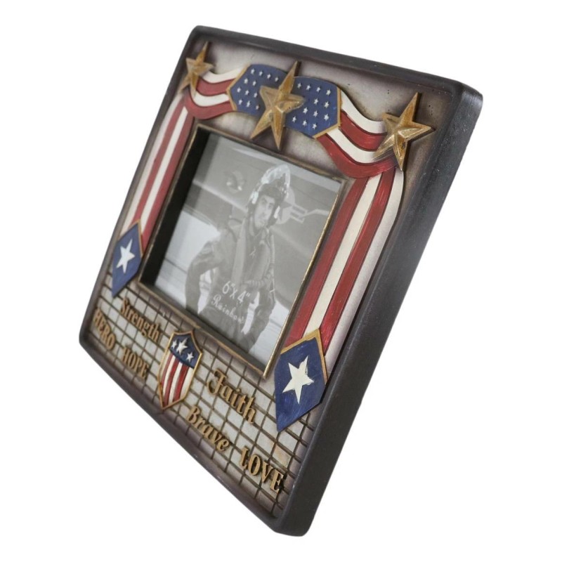 Patriotic USA Gold Stars Hope Hero Faith Strength Love Brave