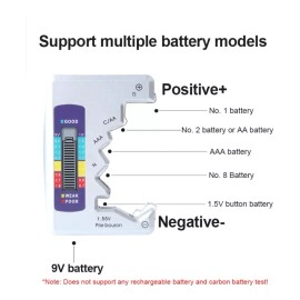 OEM Probador Digital De Pilas D/c Aa/aaa N/9v 6f2 1.55v De Boton
