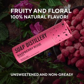 Soap Distillery Lip Balm Two Pack - Organic Beeswax - Plastic Free Tube (Raspberry Rose)