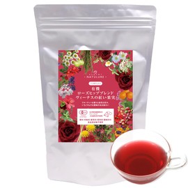 nagomi-NATULURE Rose Hip Tea, Decaffeinated 0.07 oz (2 g) x 30 Pieces, Organic JAS Certified, Venus Red Fruit, Rose Hip Blend, Organic Blended Herbal Tea, Cold Brew, Organically Growed, Biodegradable