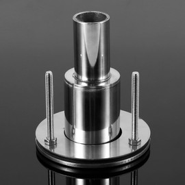 Straight Thru Hull Exhaust Skin 24mm/0.94 Inch, 316 Stainless Steel Diesel Heater Exhaust Skin Fitting for Tube Pipe Socket Hardware for Diesel Parking heaters Boat Marine Car Truck(silver)