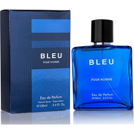 Bleu for Men Eau De Parfum - Blend of Citrusy Top Notes, Aromatic Spices & Warm Woody Undertones - Combination of Grapefruit, Lemon, Mint & Pink Pepper - Elegant 3.4fl Oz Bottle - Versatile Gift