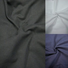 Solid Cotton Lycra Jersey 4 Ways Stretch Medium Weight Fabric (Black)