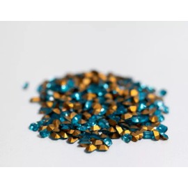 Czech Vintage New (4 Gross) Machine Cut Octagons 6x4 mm Aquamarine Glass Rhinestones