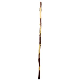 Wilcor Natural Hardwood Hiking Stick - 54In Leather Lanyard