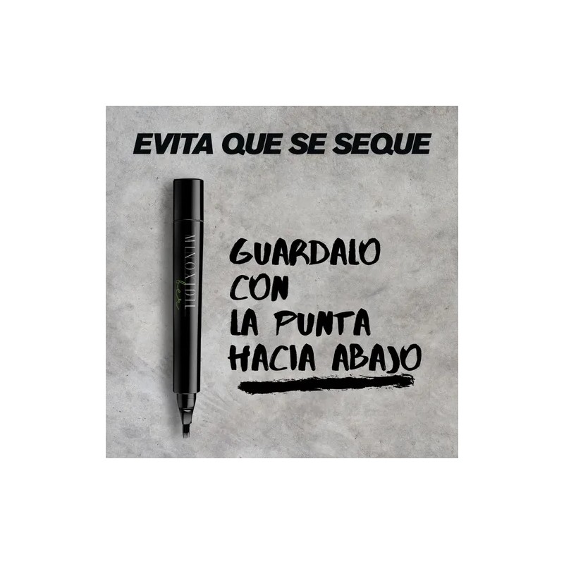 Bolígrafo Rellenador De Barba, Bigote Y Cejas Color Negro Negro