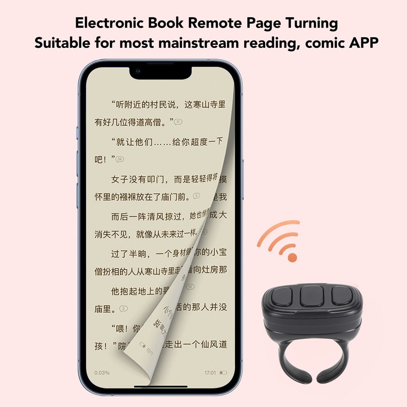 Bluetooth Video Page Turner Finger Remote Controller for Video Browsing