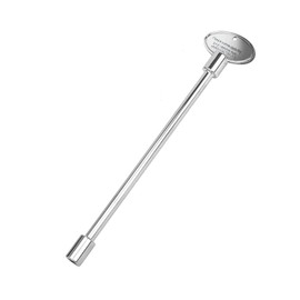 MENSI Natural Propane Gas Control Valve Key for Fire Pit and Fireplace Chrome and Brass Coated Fits 1/4" and 5/16" Stem Universal (8" Chrome Plating Key)