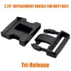ROCOTACTICAL 2.25" Tri-Release Buckle Set, Plastic Duty Belt Buckle, Replacement