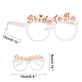 Konsait 16 Pack Hen Party Glasses,Team Bride Glasses and Bride to be Glasses, Hen Do Glasses, Bachelorette Party Accessories, Hen Do Accessories, Hen Party Props Favours, Hen Party Bag Fillers