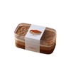 Plastic Rectangle Dessert Cups Boxes with Lids and Sporks,packaging for