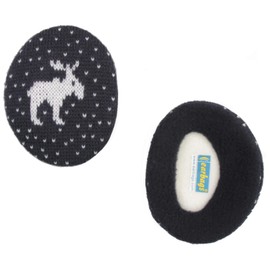 Earbags Leather Ear Muffs, Ear Flaps, Ear Warmers, blue, m