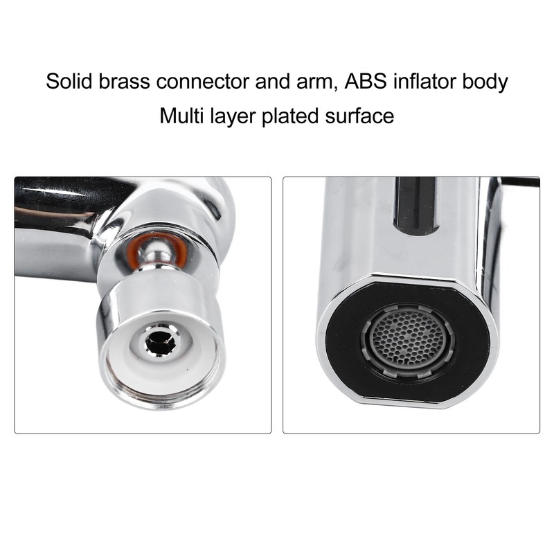 Waterfall Universal Faucet Extender Copper and ABS Anti Splashing Bathroom
