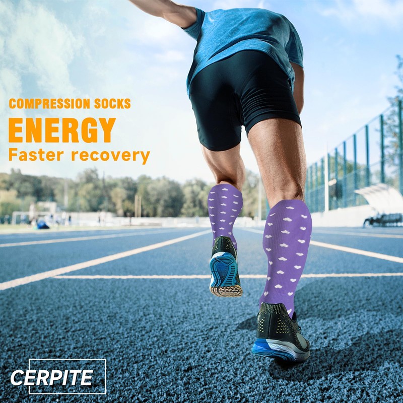 bropite Compression Socks for Women & Men Circulation-Support Knee High