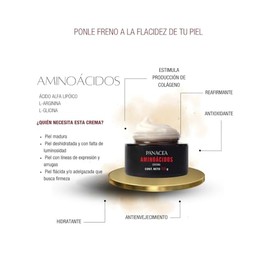 PANACEA | Crema de AMINOÁCIDOS | Crema hidratante anti-envejecimiento, antioxidante, brinda firmeza de la piel | 90g.