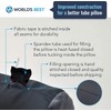 World's Best Microbead Bolster Tube Pillow, Smooth Cool Touch Fabric,