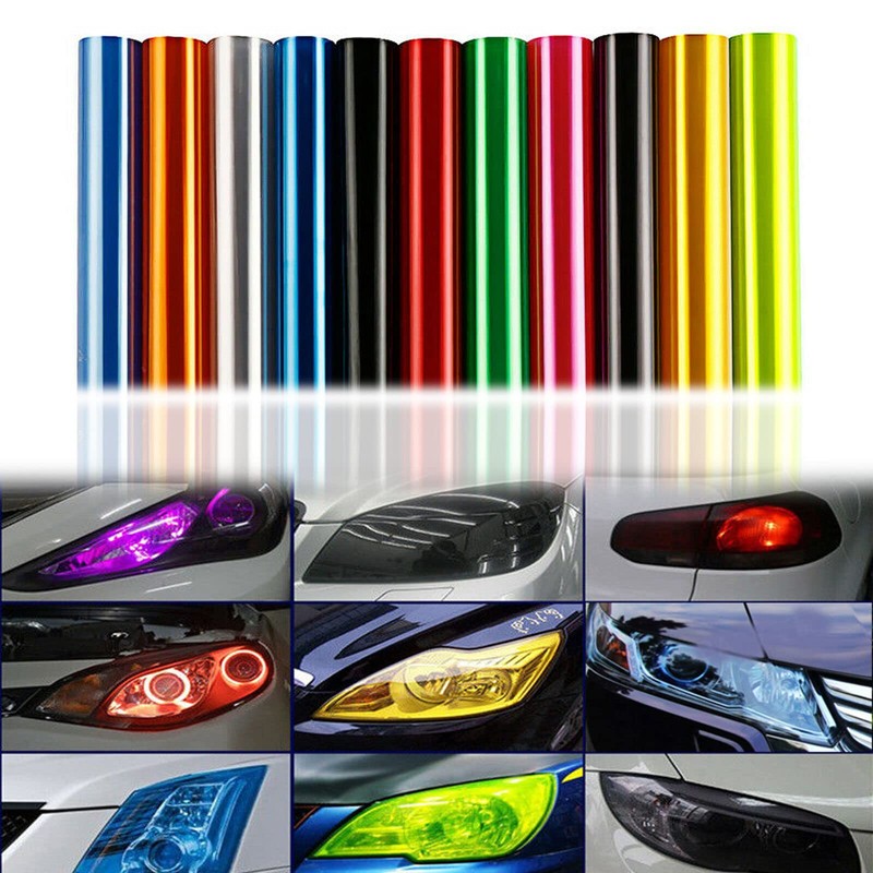 12” X 48” Glossy Yellow Tint Vinyl Wrap Film Roll