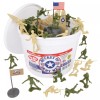 TimMee Processed Plastic Bucket of Army Men Tim Mee Tank