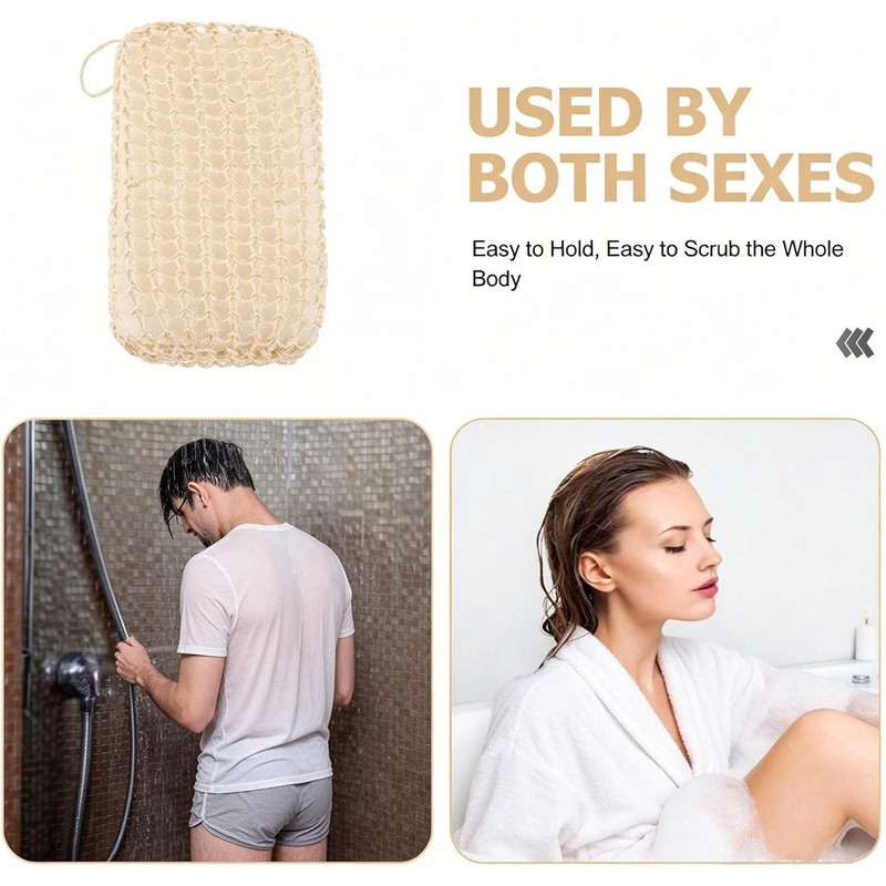 Esponja de Baño de Sisal Exfoliante para Cuerpo y Espalda